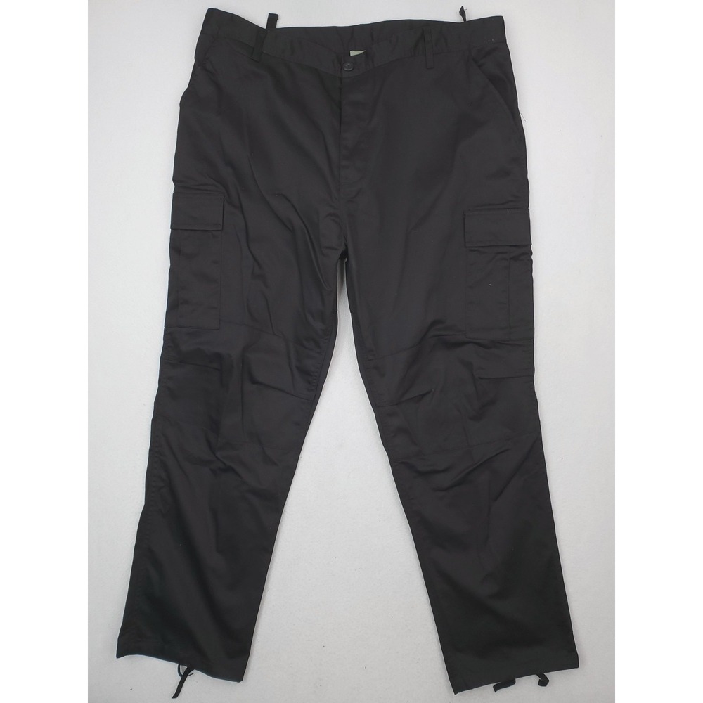 Rothco BDU Pants Mens 2XL Black Cargo Adjustable Waist Tactical Workwear